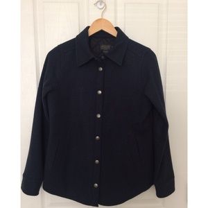 NWT Pendleton Blue Wool Shirt Jacket Small